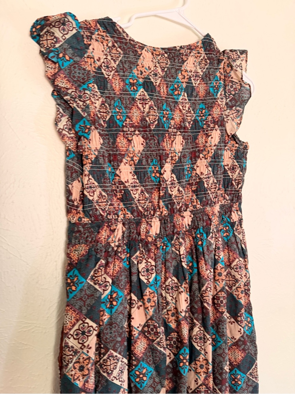Bohemian Patchwork Maxi Dress Anthropolgie Medium Petite - Picture 7 of 7